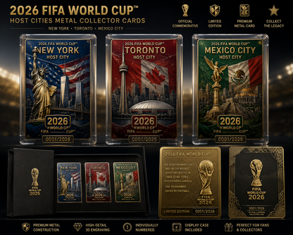 2026 World Cup Host Cities Metal Collector Card(BUY 2 FREE SHIPPING)