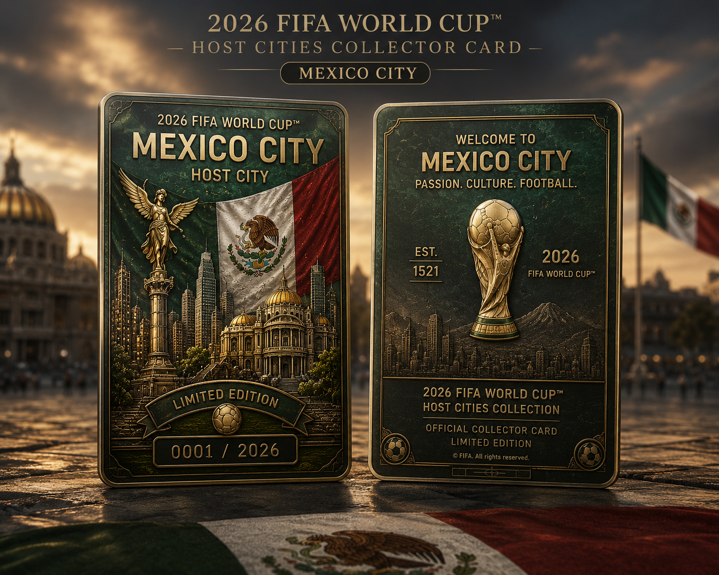 2026 World Cup Host Cities Metal Collector Card(BUY 2 FREE SHIPPING)