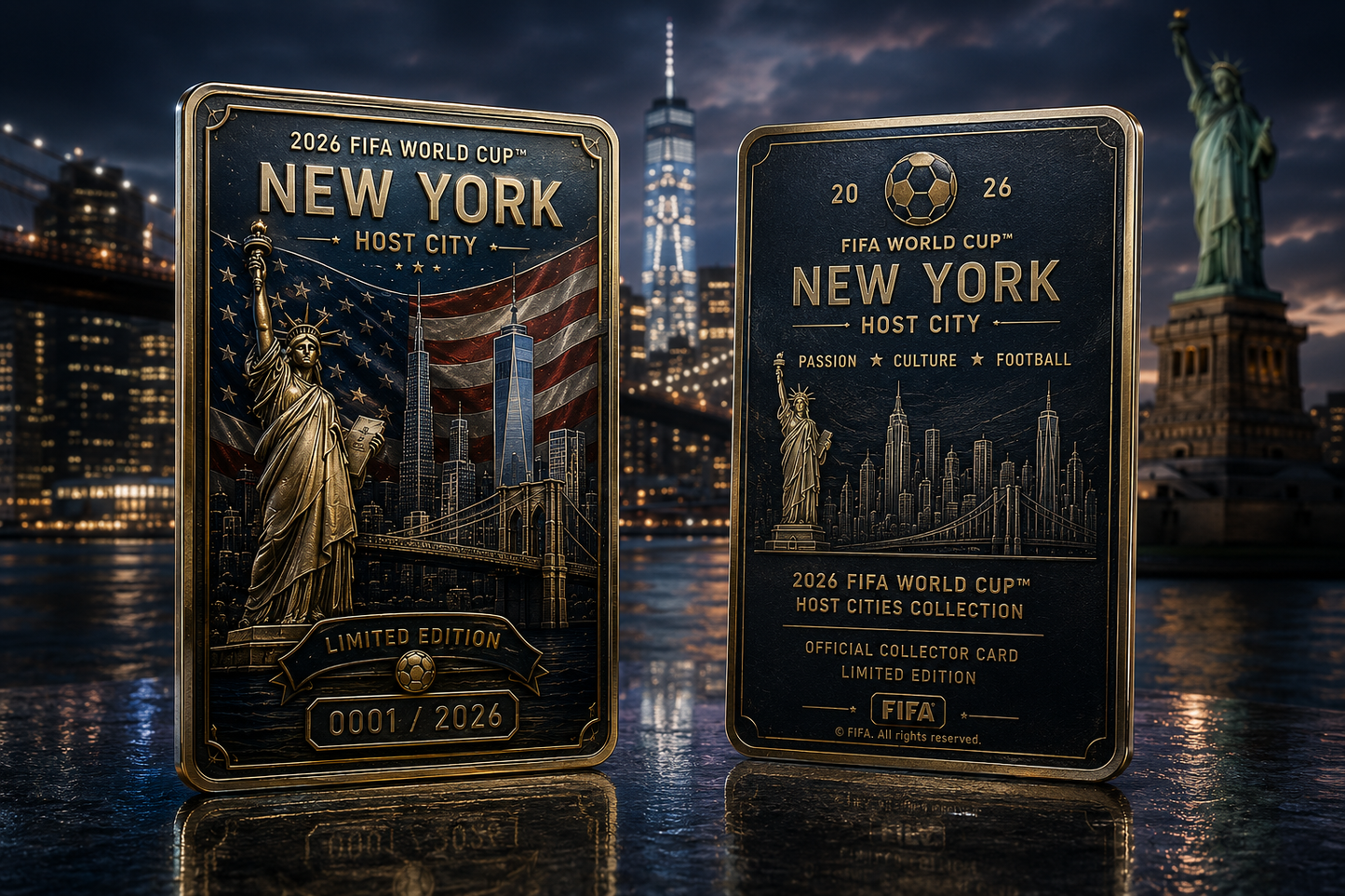 2026 World Cup Host Cities Metal Collector Card(BUY 2 FREE SHIPPING)